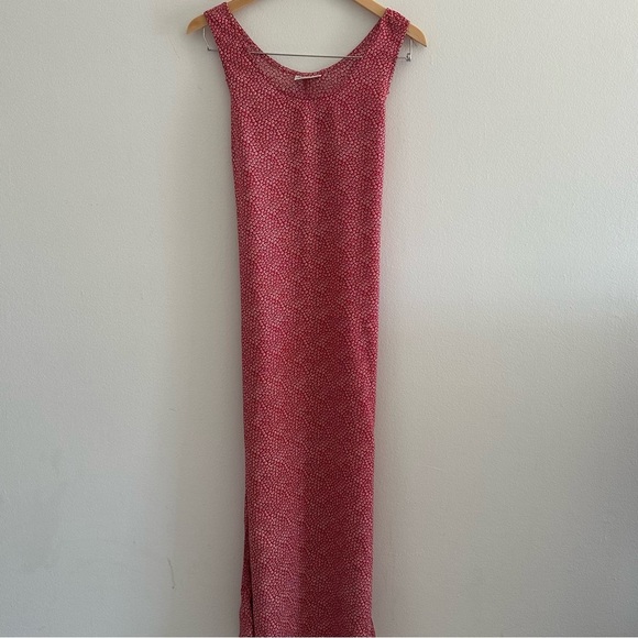 Vintage Maxi Floral Red Dress Sz M - Picture 2 of 10